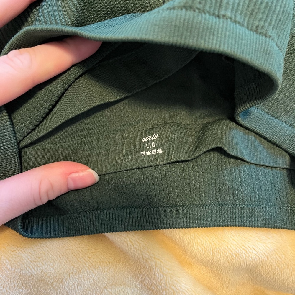 Forest Green Aerie Crop Bra - Picture 4 of 6